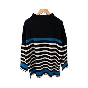 Jones New York Plus Size Mock Neck Striped Sweater Size 2X